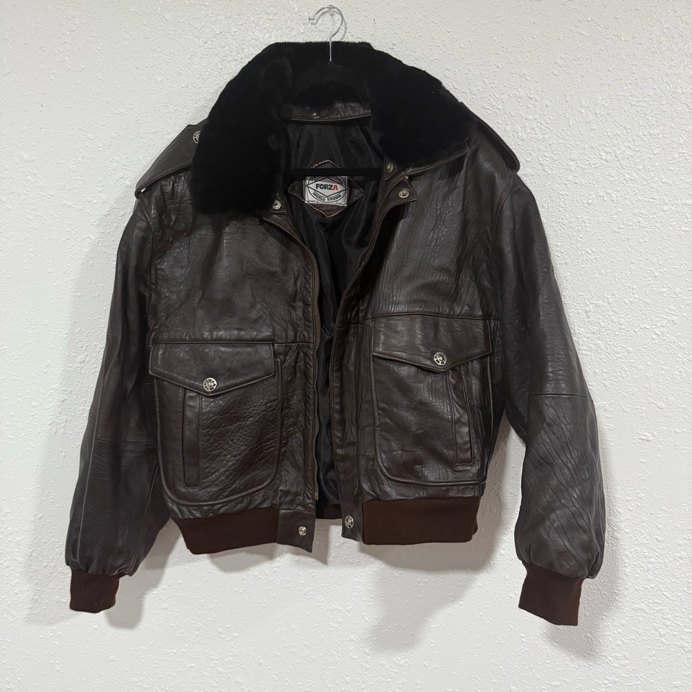 Forza Italian Leather Motorcycle Jacket Coat